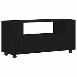 Maison Chic Meuble TV scandinave - Banc TV pour salon noir 102x34,5x43 cm bois d'ingénierie -MN44501