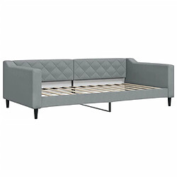 Acheter Maison Chic Lit d'appoint avec gigogne et tiroirs | Lit de jour | Lit de repos gris clair 100x200 cm tissu -GKD91627