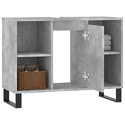 Avis vidaXL Armoire salle de bain gris béton 80x33x60cm bois d'ingénierie