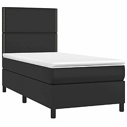 Avis Sommier à lattes et LED,Cadre à lattes de lit avec matelas pour Adulte Noir 90x200 cm -MN38685