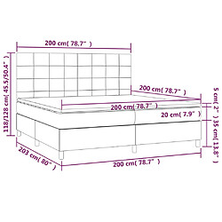 Acheter vidaXL Sommier à lattes de lit et matelas Noir 200x200 cm Velours