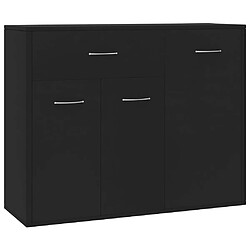 vidaXL Buffet Noir 88x30x70 cm Bois d'ingénierie