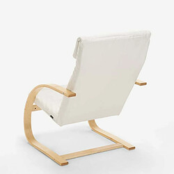 Ahd Amazing Home Design Fauteuil de salon et de bureau ergonomique en bois design nordique Aarhus, Couleur: Blanc pas cher