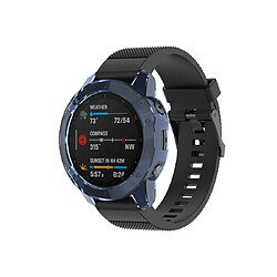 Acheter Wewoo Boîtier de montre Pour étui de protection en TPU avec demi-couverture Smartwatch Garmin Fenix 6/6 Pro bleu transparent