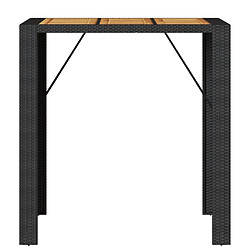 Acheter vidaXL Table de bar de jardin et dessus en bois acacia résine tressée