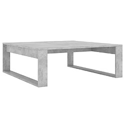 vidaXL Table basse Gris béton 100x100x35 cm Bois d'ingénierie