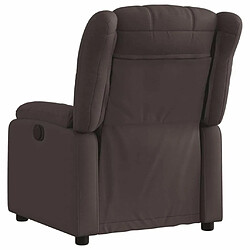 Avis vidaXL Fauteuil inclinable électrique Marron foncé Tissu