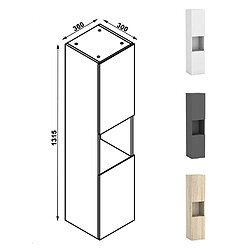 Avis Aica Sanitaire 30(L)x30(P)x131.5(H)cm meuble salle de bain anthracite meuble colonne salle de bain à suspendre