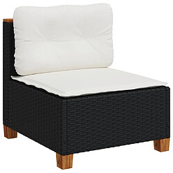 Avis vidaXL Salon de jardin 10 pcs avec coussins noir résine tressée