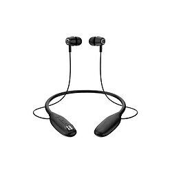 LUUCOZK Écouteurs sans fil X168 étanches IPX5 Bluetooth5.0 Tour de cou pliable pour le sport-Noir 