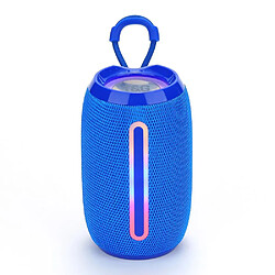 Yonis Enceinte Bluetooth Portable Son Stéréo TWS LED Mini Enceinte Bluetooth 5.3 TWS Son Stéréo 360° Haut-Parleur Portable Bleu YONIS