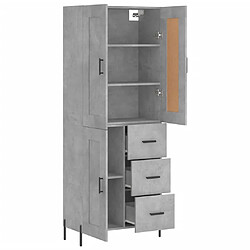 Acheter Maison Chic Buffet,Meuble de Rangement,commode pour salon,Cuisine Gris béton 69,5x34x180 cm Bois d'ingénierie -MN15884