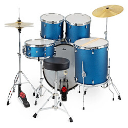 XDrum Semi 22"" batterie standard Satin Blue Sparkle Set incl. pied cymbale + cymbales crash