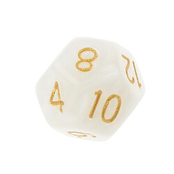 Acheter 10pcs Douze Faces De Dés D12 Jouer D & D Jeux Rpg Parti Dices Blanc