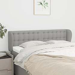 Maison Chic Tête de lit scandinave avec oreilles,meuble de chambre Gris clair 147x23x78/88 cm Tissu -MN71283