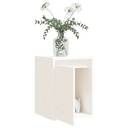 Acheter Maison Chic Armoire murale,Meuble de Rangement,Armoire Suspendue Blanc 30x30x40 cm Bois de pin massif -MN41688