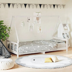 Maison Chic Lit simple Cadre de lit pour enfants,Lit d'Enfant Moderne blanc 90x200 cm bois de pin massif -MN85916