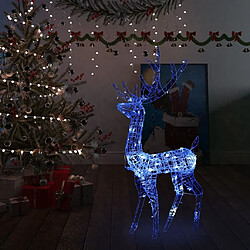 vidaXL Renne de décoration de Noël Acrylique 140 LED bleues 120 cm 