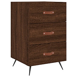 vidaXL Table de chevet chêne marron 40x40x66 cm bois d'ingénierie