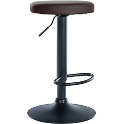 Non Tabouret de bar Ponte simili cuir noir 