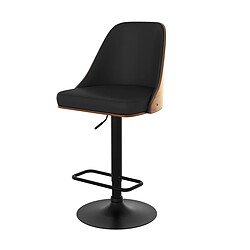 Rendez Vous Deco Chaise de bar Georges noire 56/77 cm 