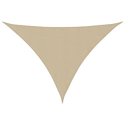 vidaXL Voile de parasol Tissu Oxford triangulaire 5x6x6 m beige