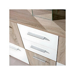 Acheter Vente-Unique Commode 5 Portes "Victoria" 115cm Blanc & Naturel