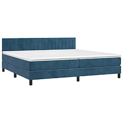 Avis Sommier à lattes LED,Cadre à lattes de lit avec matelas pour Adulte Bleu foncé 200x200 cm -MN88732