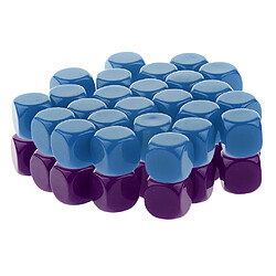 Acheter 50 pièces opaque blanc dés D6 pour D u0026 D RPG MTG jeux de fête violet + bleu