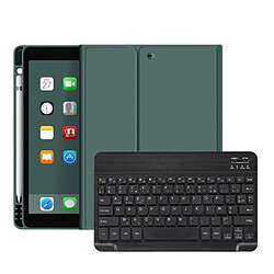 RedMiter Silicone avec Clavier Français AZERTY Bluetooth pour iPad 10.2 - Vert foncé&Noir