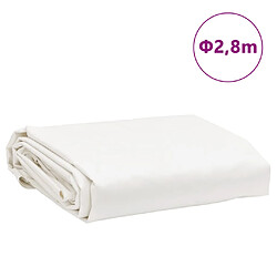 vidaXL Bâche blanc Ø 2,8 m 650 g/m² pas cher