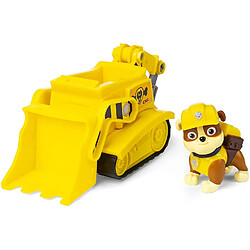 Spin Master Véhicule Deluxe Pat'Patrouille (Paw Patrol) : Bulldozer sonore et Figurine Ruben