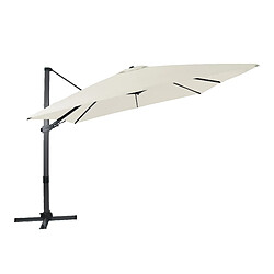 AXI Apollo Premium Parasol Déporté Gris/Beige - Parasol Déporté Rectangulaire 300x300cm - Parasol Pied Déporté, structure aluminium - Rotation 360 - Parasol Déporté Inclinable - Résistant aux UV