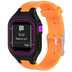 Wewoo Bracelet pour montre connectée Dragonne ajustable Garmin Forerunner 25 Orange 