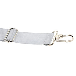 Avis Ceinture réglable pour sangle de caisse claire avec crochet en métal pour accessoires de caisse claire blanc