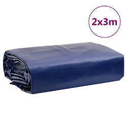 vidaXL Bâche bleu 2x3 m 650 g/m² pas cher