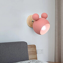 Wewoo Applique murale LED Lampe à lumière blanche créative Cartoon E27 pour passage de chev(rose)