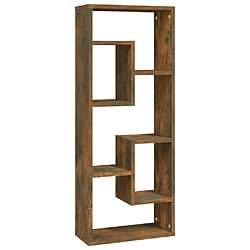 vidaXL Étagère murale Chêne fumé 36x16x90 cm Bois d'ingénierie