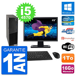 PC Lenovo M83 SFF Ecran 19" Core i5-4570 RAM 16Go Disque Dur 1To Windows 10 Wifi · Occasion 