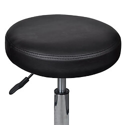 vidaXL Tabouret de bureau Noir