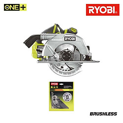 Pack RYOBI Scie circulaire Brushless 18V OnePlus 60mm R18CS7-0 - lame carbure 184mm 24 dents CSB184A1