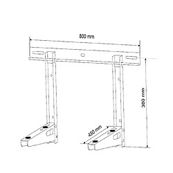 Support mural Maclean MC-622 pour climatiseur en acier galvanisé chargement max 100 kg