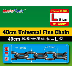 Trumpeter 40cm Universal Fine Chain L Size 1.4mmx2.3mm - Accessoire Maquette