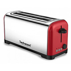 Avis Techwood Bouilloire Inox Rouge 1,8L Sans Fil 1500W Arret automatique + Grille-pain Inox Rouge 2 Fentes 700W + Bouilloire