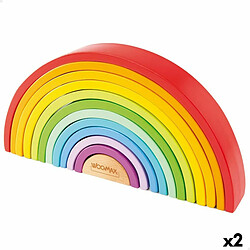 Puzzle enfant en bois Woomax Arc-en-ciel 11 Pièces 2 Unités 