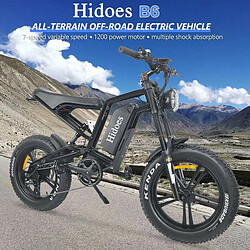 Acheter Hidoes B6 Vélo électrique tout-terrain 20 pouces tout-terrain gros pneu, moteur haute vitesse 1200 W batterie 48 V 17,5 Ah