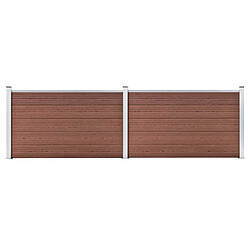 vidaXL Clôture de jardin WPC 353x106 cm marron