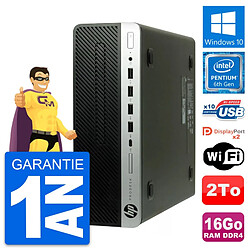 PC HP ProDesk 600 G3 SFF Intel G4400 RAM 16Go Disque Dur 2To Windows 10 Wifi - Occasion