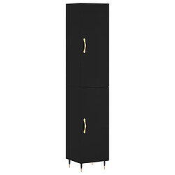 Maison Chic Buffet,Meuble de Rangement,commode pour salon,Cuisine Noir 34,5x34x180 cm Bois d'ingénierie -MN95287