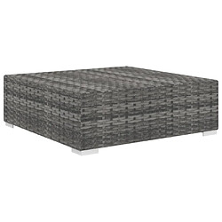 Maison Chic Repose-pied,Tabouret confortable sectionnel 1 pc avec coussin Résine tressée Gris -MN59394